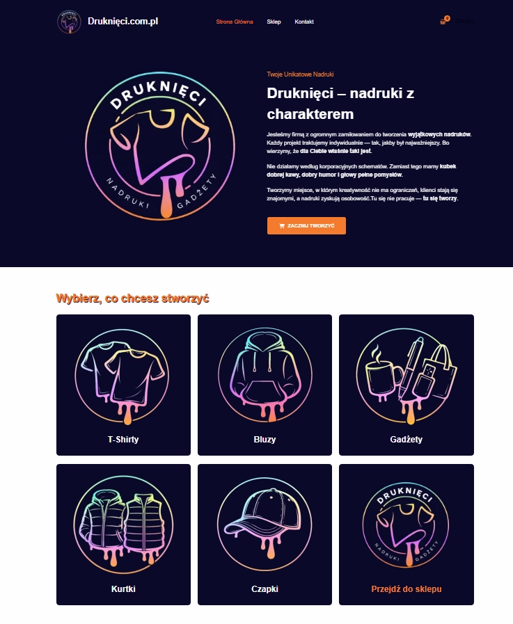 Podgląd realizacji sklepu internetowego dla Druknięci.com.pl
